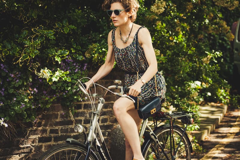 woman on bike