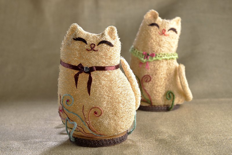 絲瓜絡貓貓造型燈 (photo from 創新農業推廣平台)