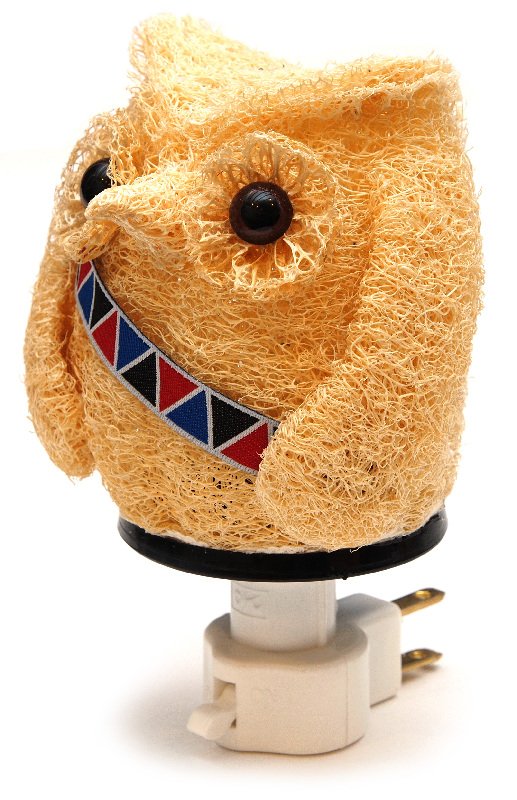 貓頭鷹絲瓜絡壁燈