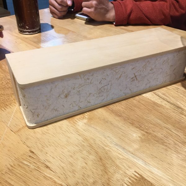 做出的第一個海藻燈(米色部分)