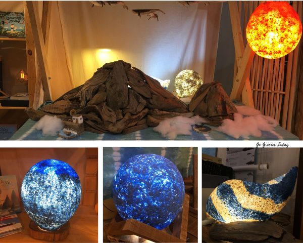 海藻燈與漂流木搭建的龜山島 (沒有固定漂流木，只是