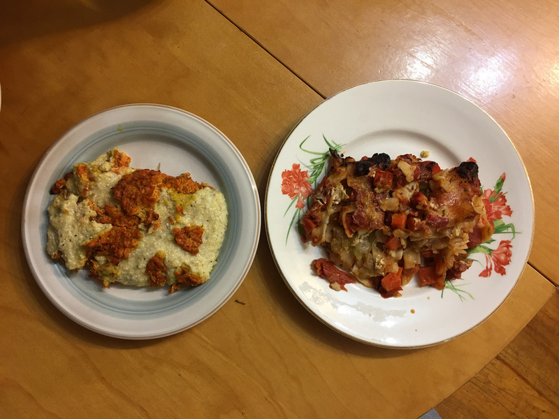 Louca vegan polenta and lasagne Louca vegan polenta and lasagne