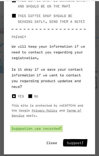 Oatfinder_送出成功 Oatfinder_送出成功