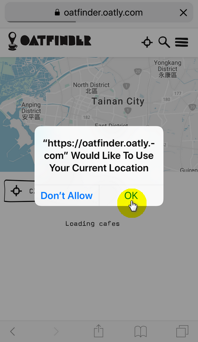 Oatly_use current location