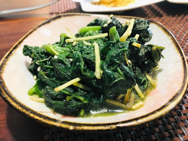 台東素食蔬食_夏安居_薑絲芝麻地瓜葉 台東素食蔬食_夏安居_薑絲芝麻地瓜葉