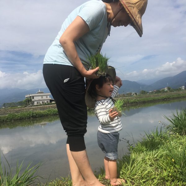 宜蘭三星行健有機村 小朋友走在田埂上好開心 宜蘭三星行健有機村 小朋友走在田埂上好開心