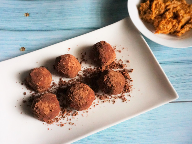 純素vegan食譜_南瓜燕麥可可消化球