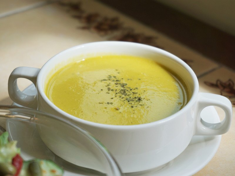 宜蘭羅東蔬食餐廳_淡淡的幸福_腰果南瓜濃湯