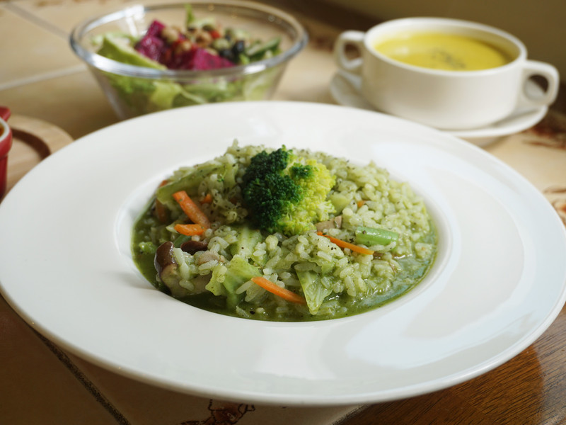 宜蘭羅東蔬食餐廳_淡淡的幸福_青醬野菇燉飯