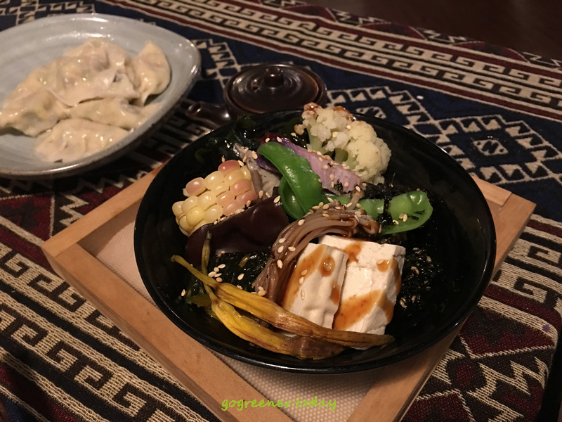 花蓮玉里交叉步咖啡_蔬食簡餐_純素茶油時蔬茶泡飯