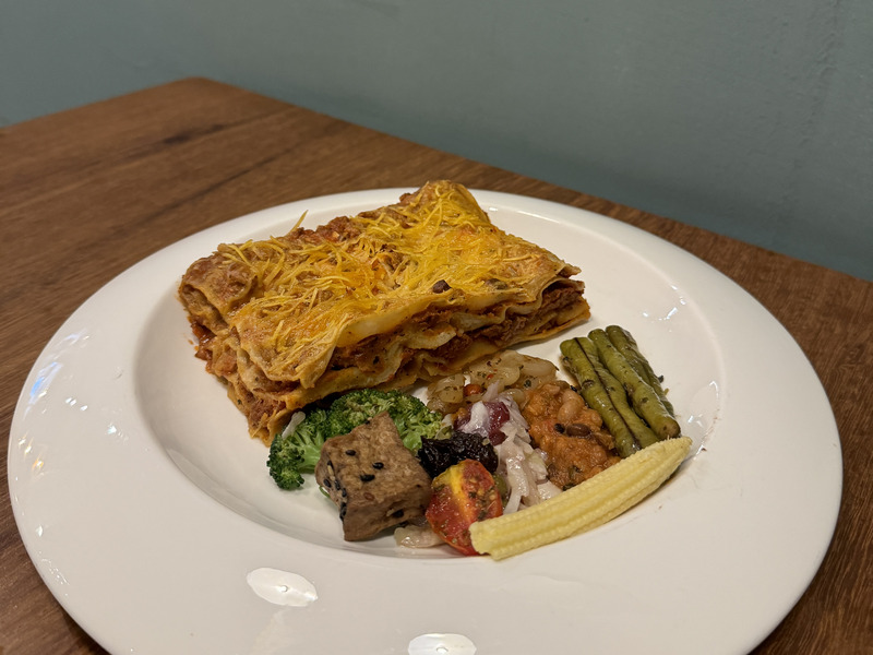 花蓮火車站義式蔬食_純素番茄素肉醬千層麵